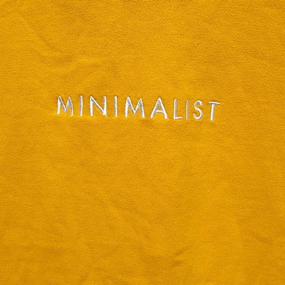 NWOT Cotton On Pullover Hoodie "Minimalist" Gold M - Picture 4 of 9